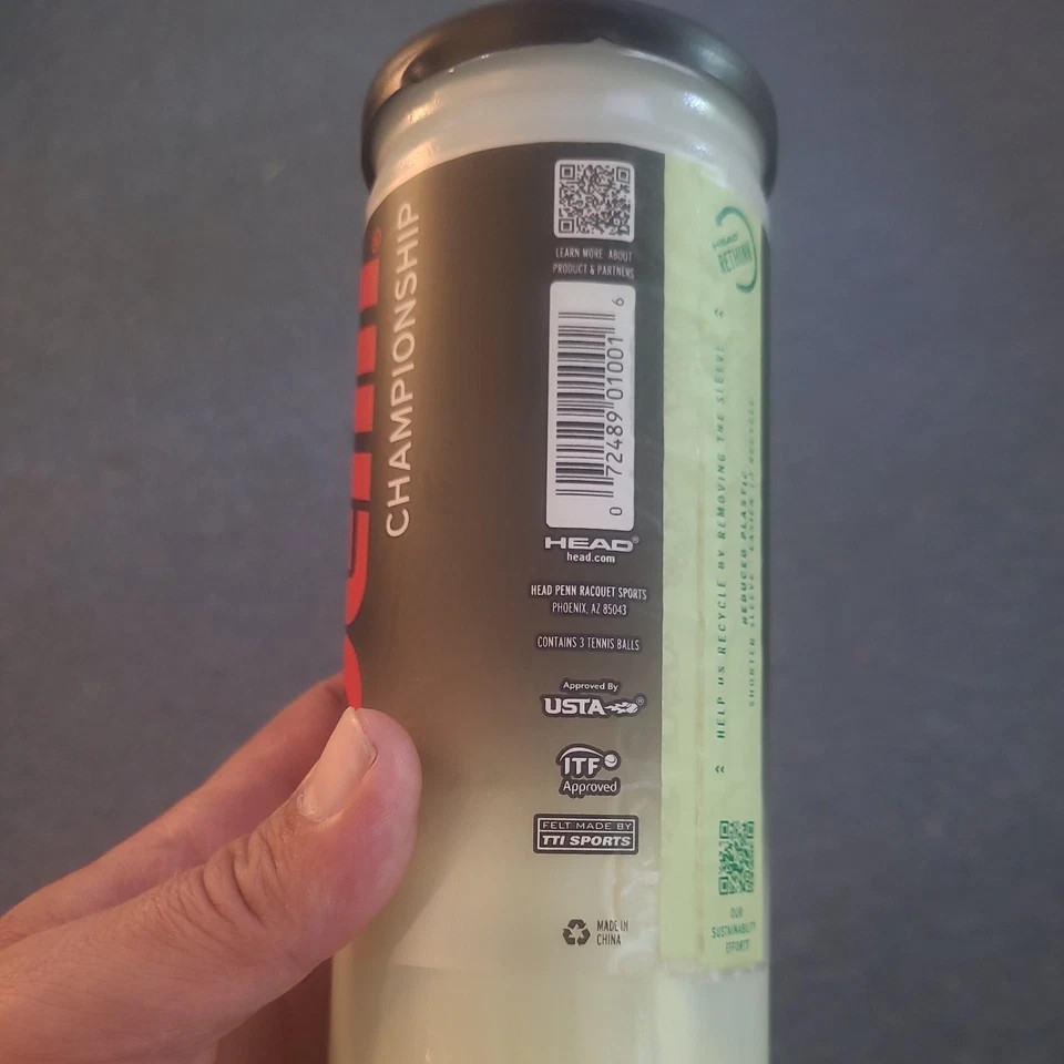 Penn 4 Championship Tennis Balls Extra Duty Felt 3 Ball Can Sealed New Tournamen