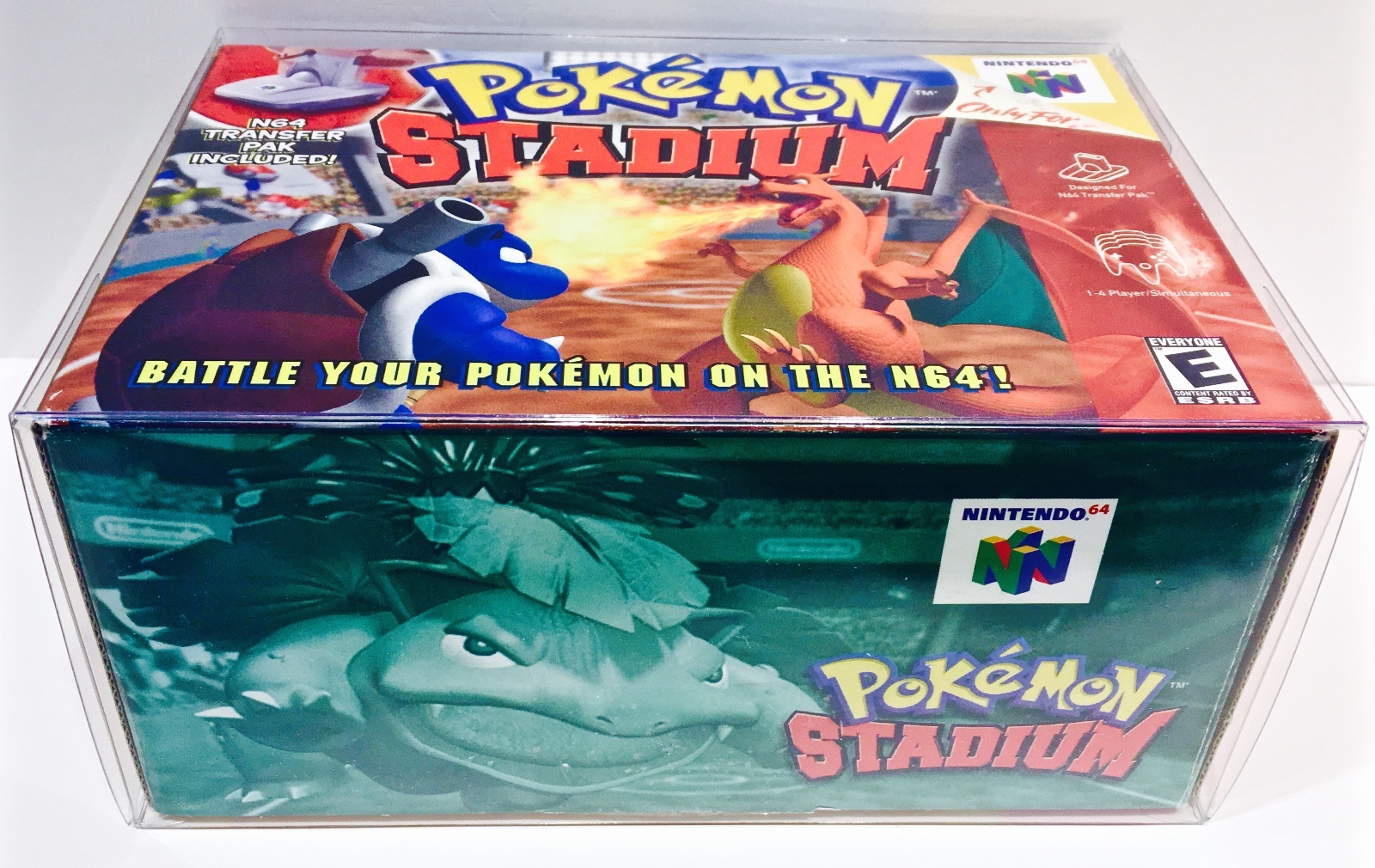 1 Box Protector For N64 POKEMON STADIUM Custom Clear Display Case Nintendo 64