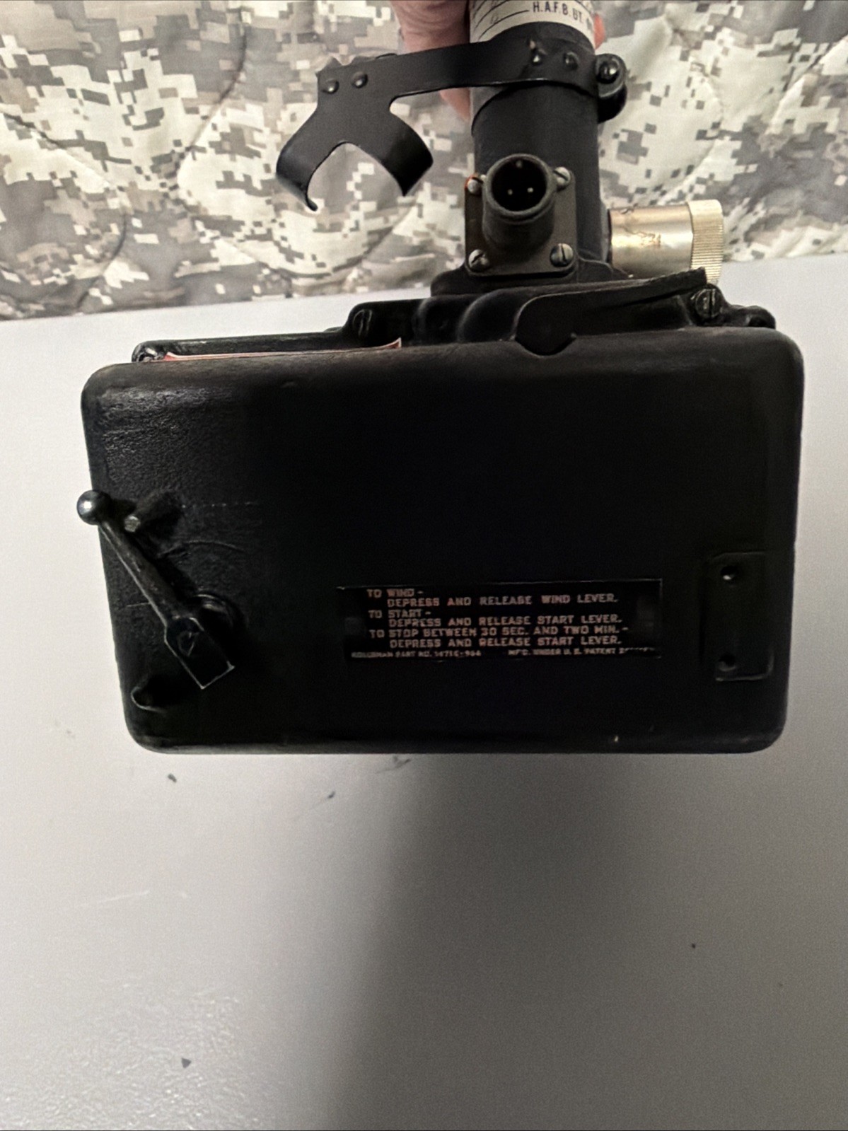 Antique Military Issue Kollsman Aircraft Periscopic Periscope Sextant & Case #03