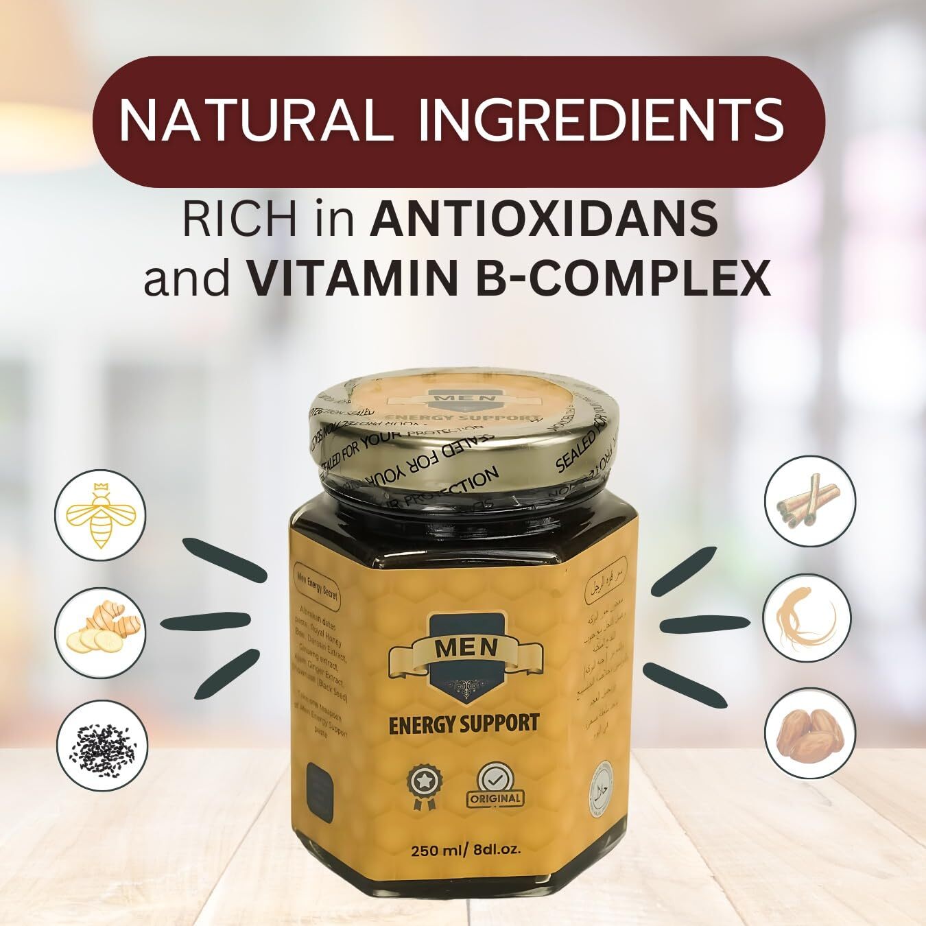 MEN energy support– 250 ML/ 8 fl.oz
