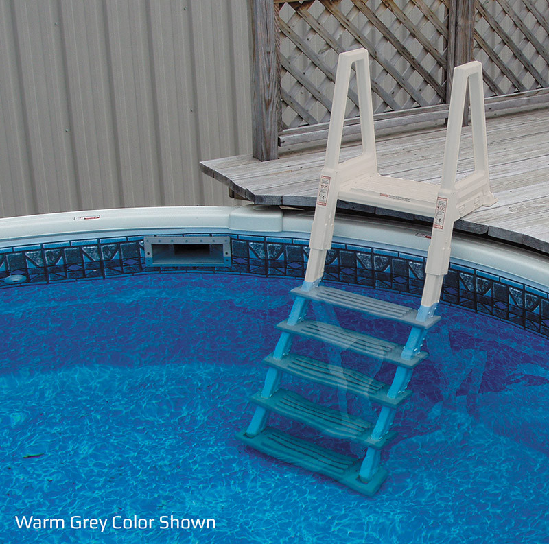 Confer 6000BX Inpool Above Ground Heavy Duty Swimming Pool Ladder - Warm Grey