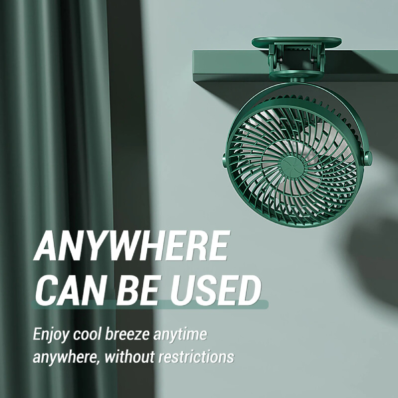 6" USB Desk Clip On Fan Small Air Circulator Portable Cooling Camping Stroller