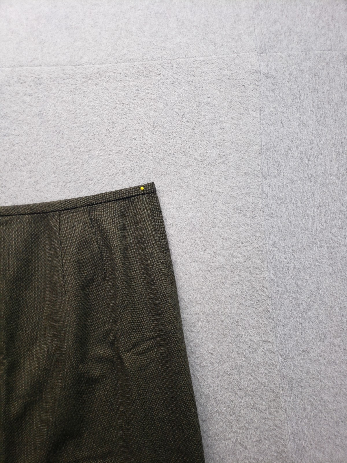 LOFT Women A Line Skirt 10 Brown Knee Length Slit Back Zip Career Formal Office