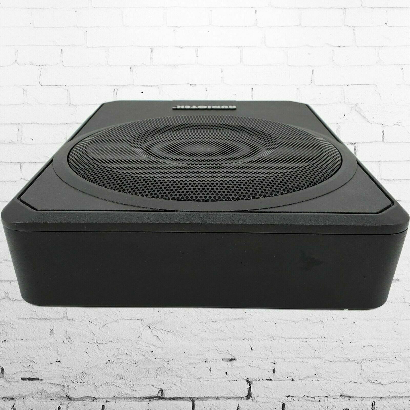 Audiotek 1000w 10" Compact Car Under Seat Powered Subwoofer Super Slim with KIT