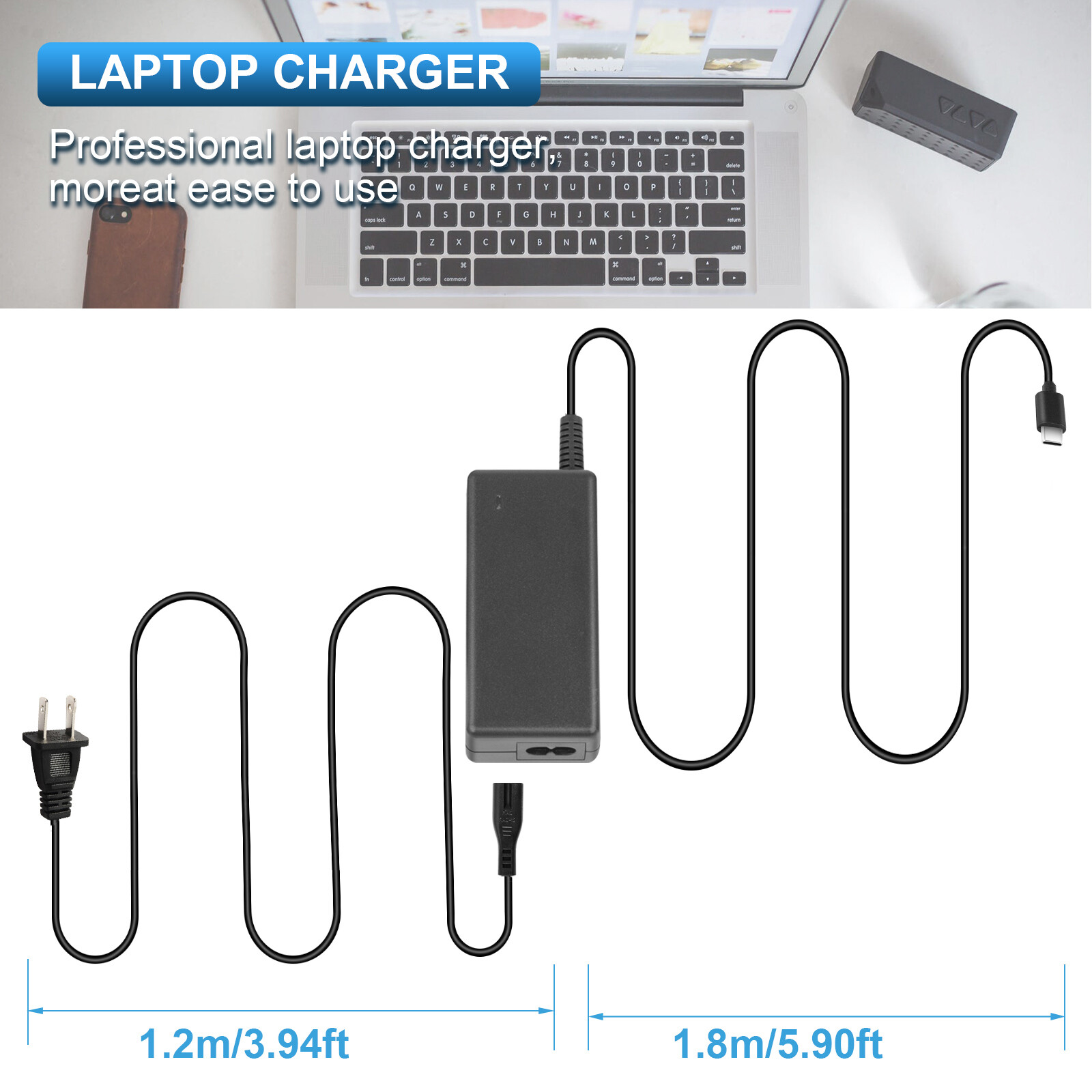 45W USB-C Charger Type-C Laptop Adapter For Lenovo ThinkPad X1 Carbon Yoga NEW