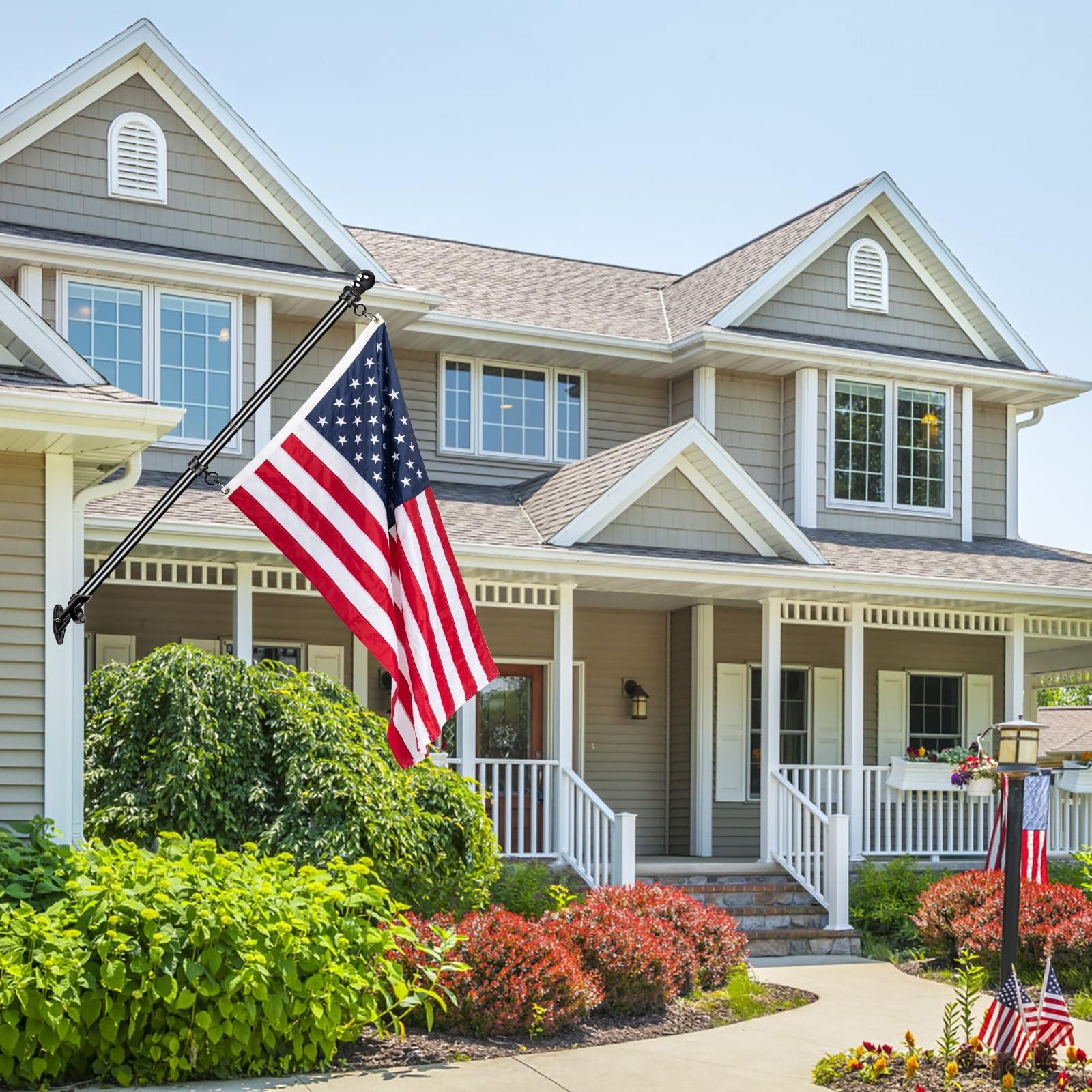 Flag Pole Rotating Rings for 3/4~1 Inch Diameter Flag Pole, Aluminum Alloy Flag