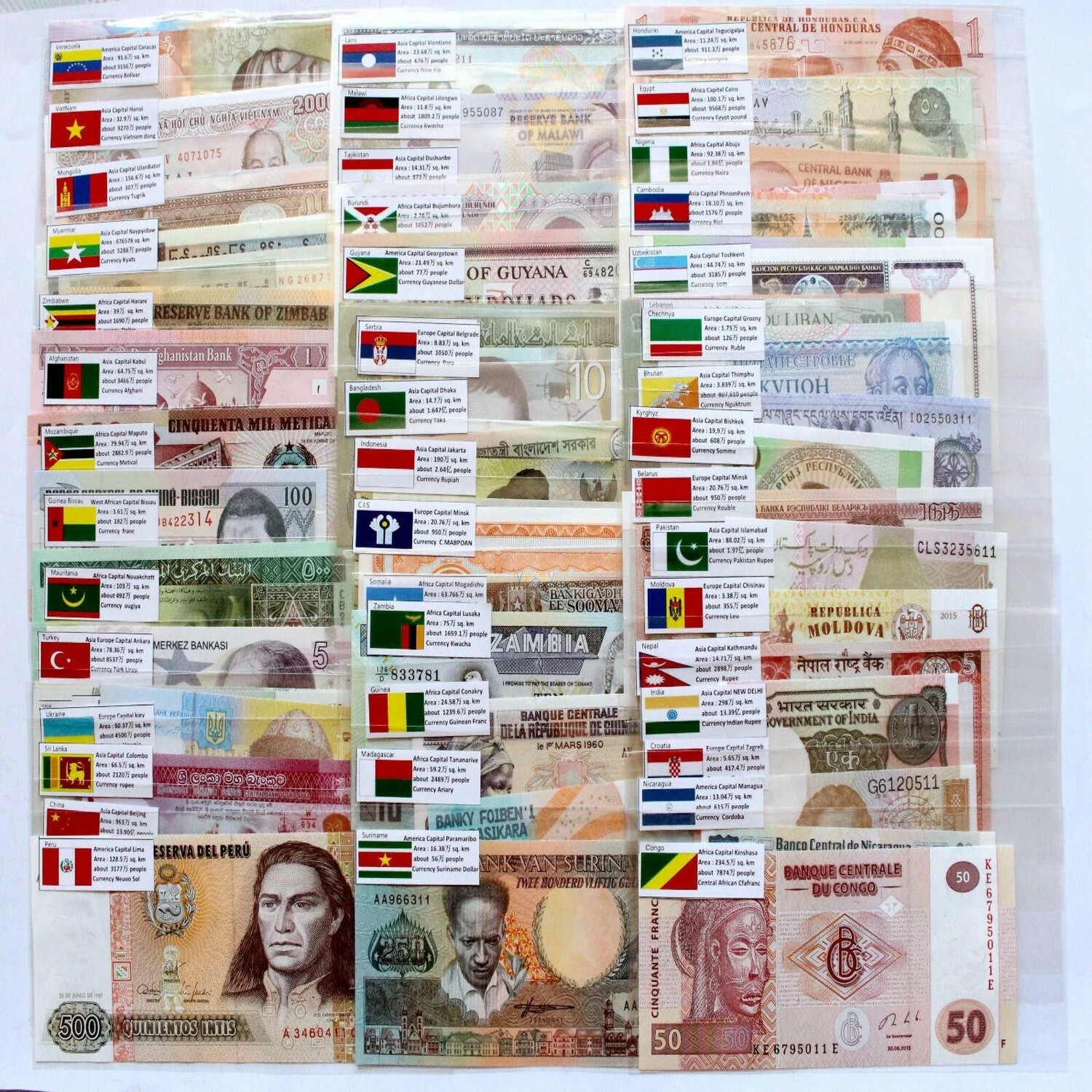 🔥100 Pcs of Different World Currency Foreign Banknote Lot UNCIRCULATED w/ BONUS