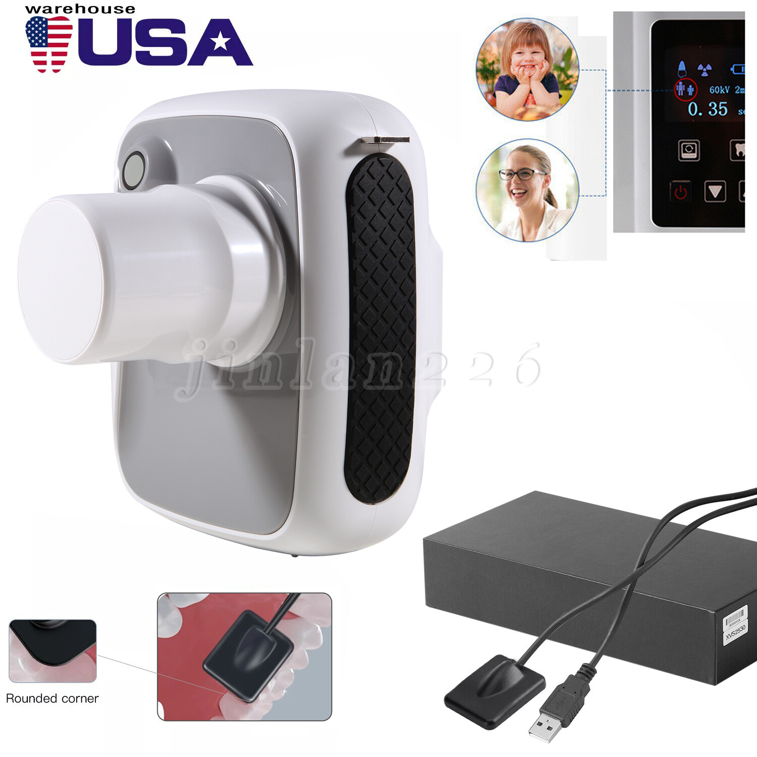 Portable Dental X Mobile Unit Ray Digital Machine/Shield/Sensor Size 1/2