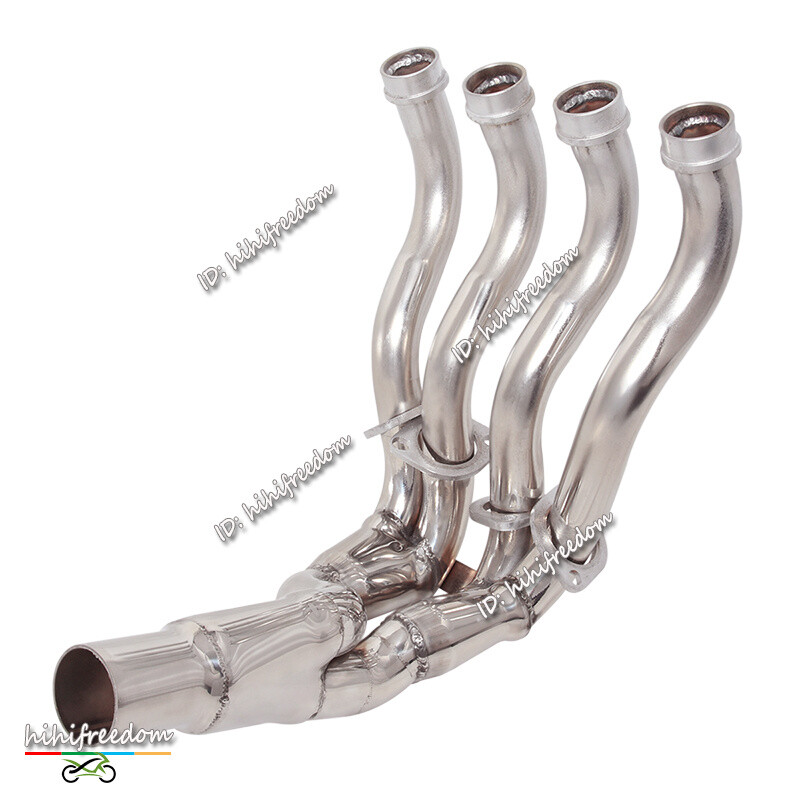 Full Set Exhaust Front Mid Pipe Carbon Muffler For Suzuki GSXR 600 750 2006-2007