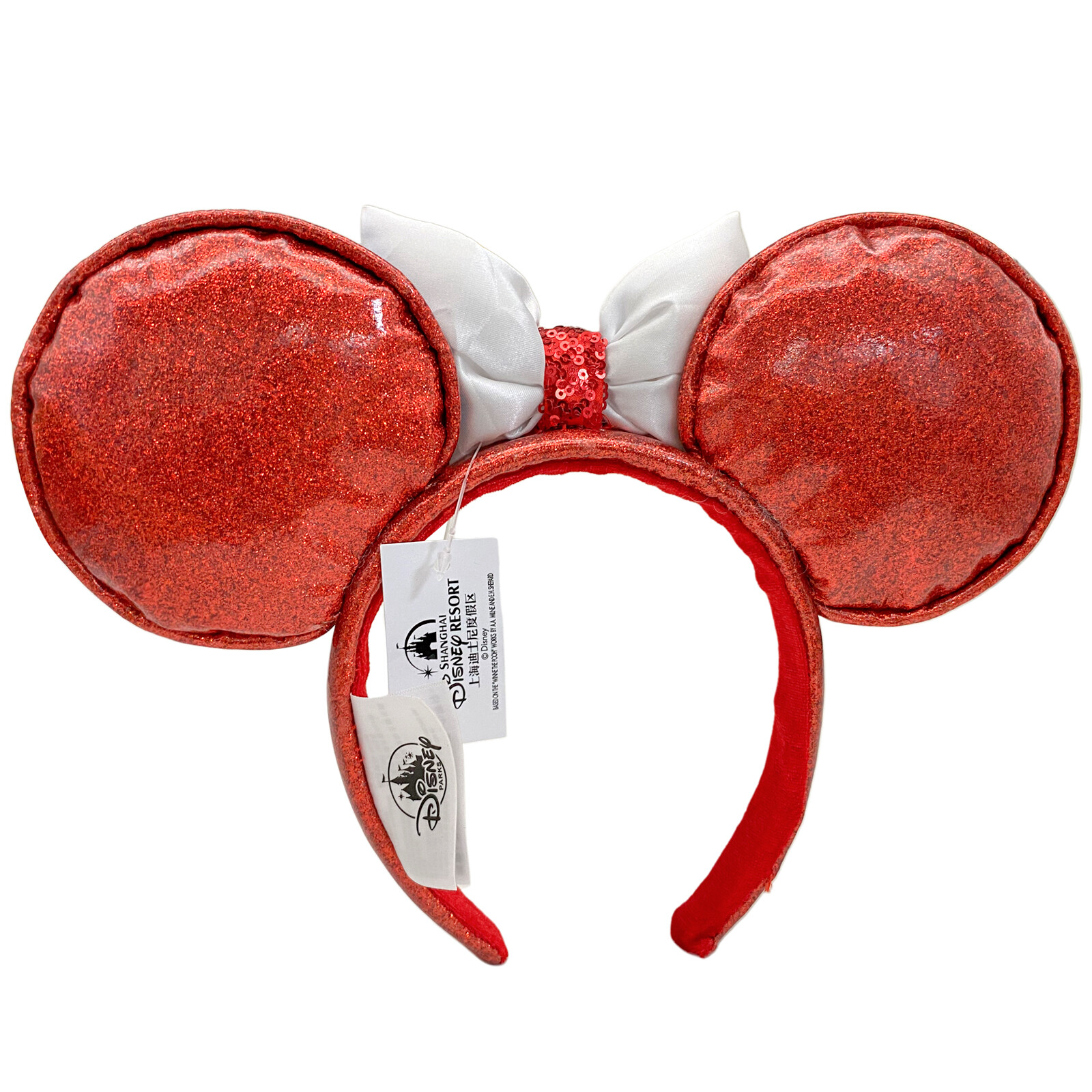 Disney- Parks Snow White Sequined Minnie Mouse Ears Headband Disneyland