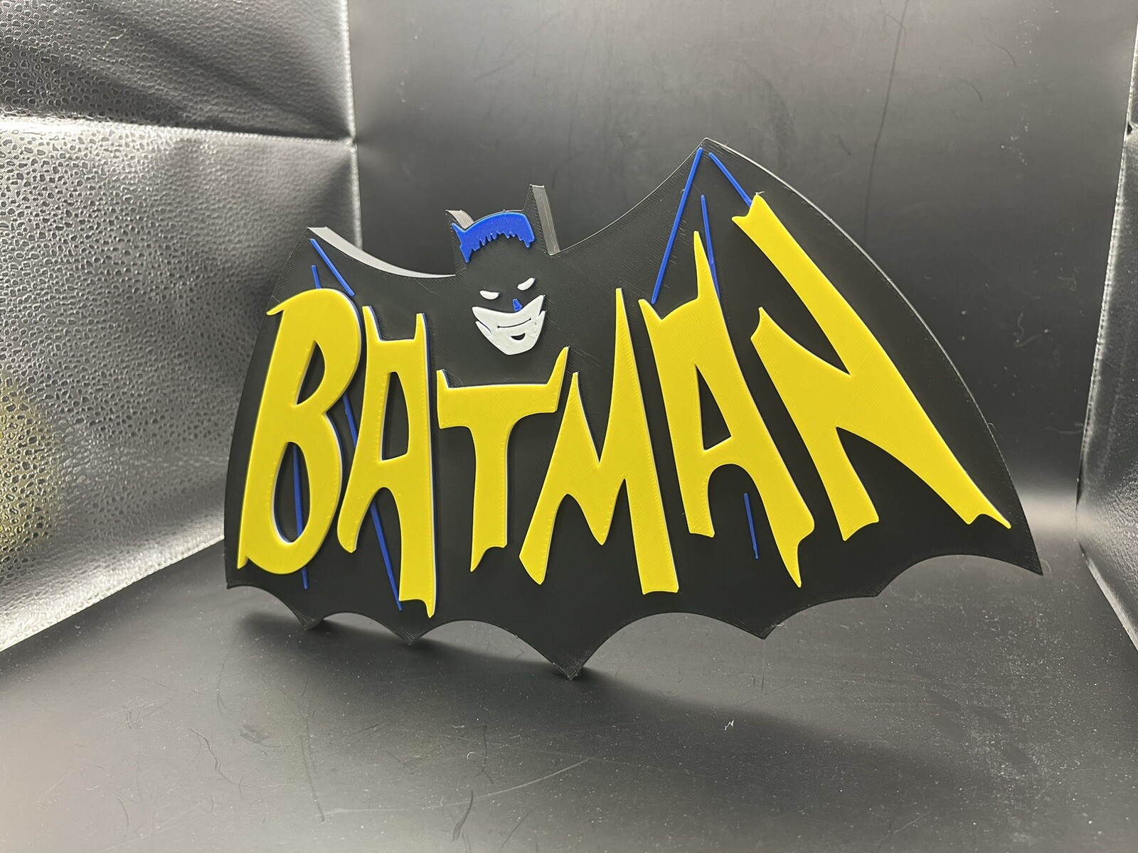 Batman 1966 Logo Sign Display | 3D Wall Desk Shelf Art