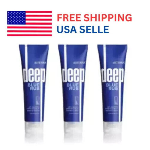 3 PACK DoTERRA Deep Blue doterra Rub Body Cream - 4 oz EXP:03/2027 +