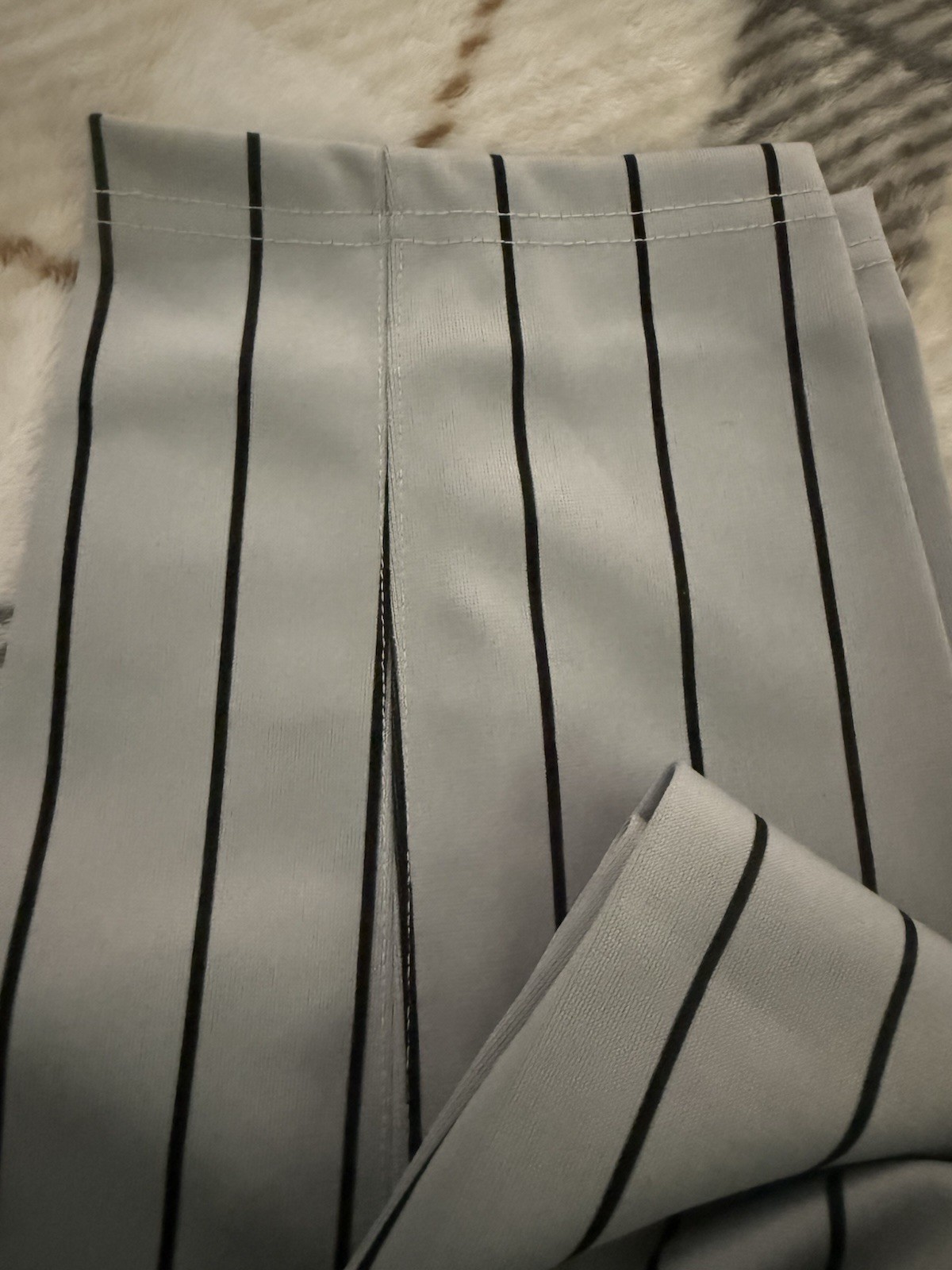 NWT Nike Gray With Black Pinstripe Baseball Pants Men's Large Reinforced Knee