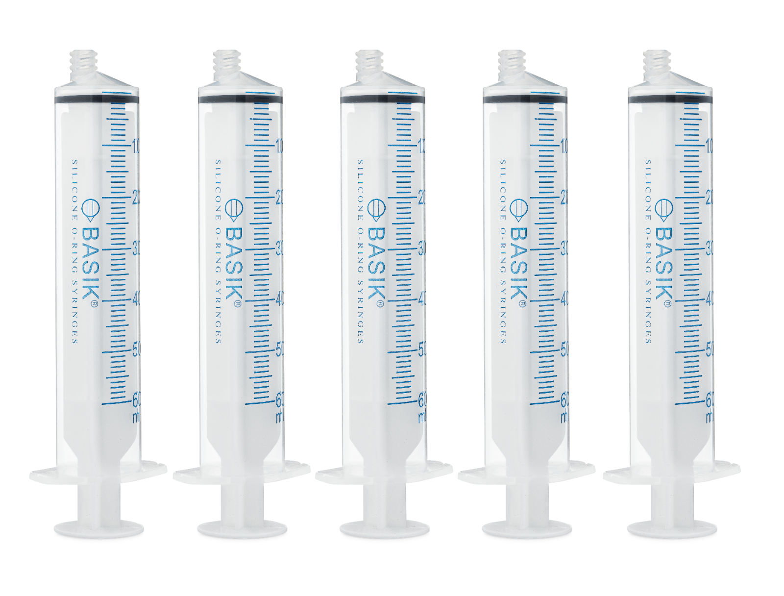 60cc | 60ml BASIK ENFit Feeding Reusable Syringe Silicone O-ring 5/pak Enteral