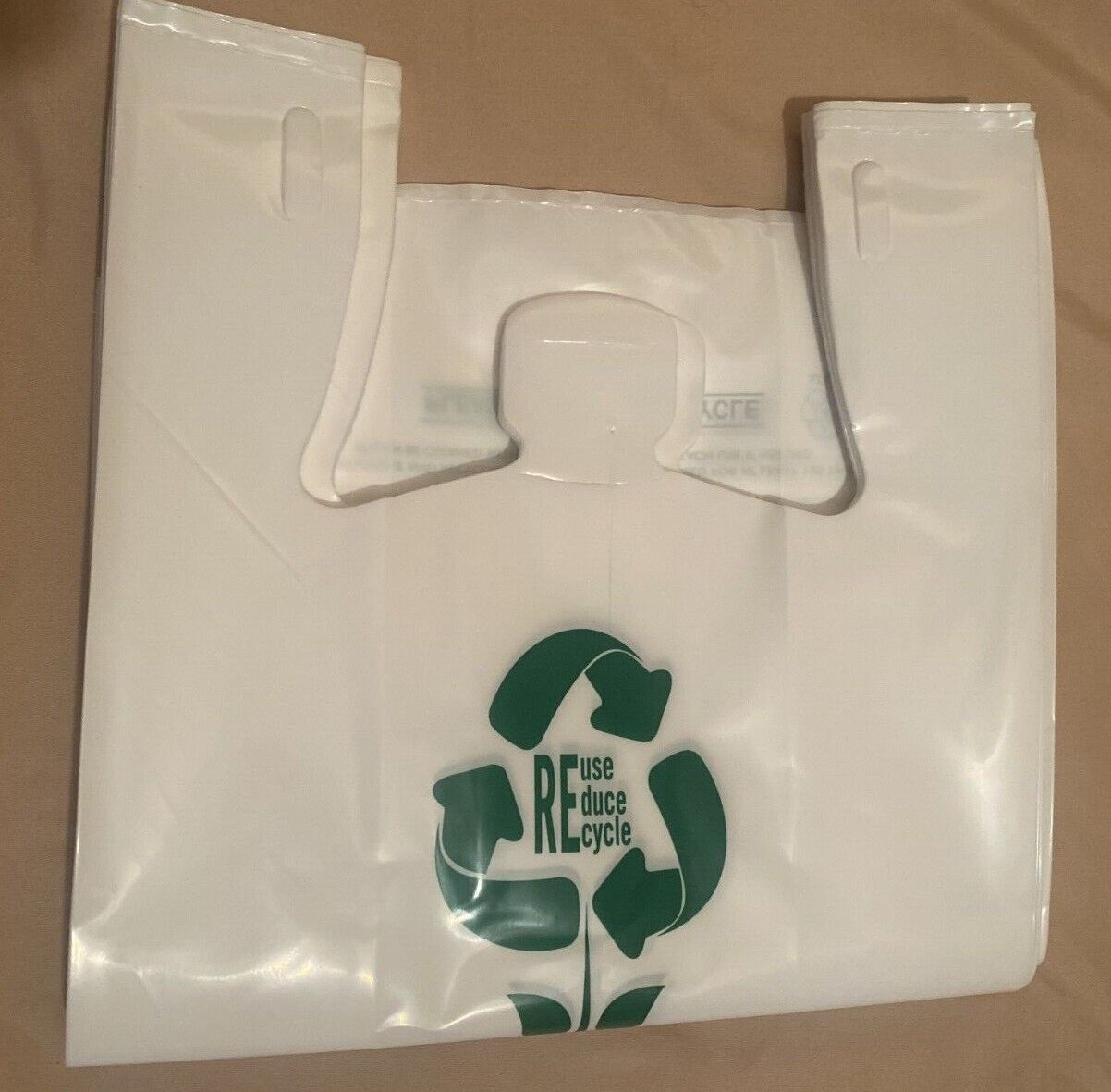 Extra Heavy Duty 1/6 21 x 6.5 x 11.5 4.0 mil T-Shirt Plastic Grocery Shopp Bags