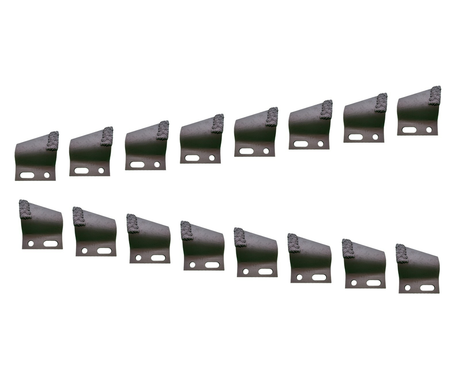 8RH + 8LH Cupped Trenching Teeth 136024 & 136025, fits 1.65", 1.75" Pitch