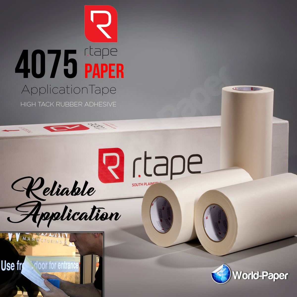 PAPER Application Transfer Tape R-Tape 4075 ROLL VINYL Sign Making USA #1