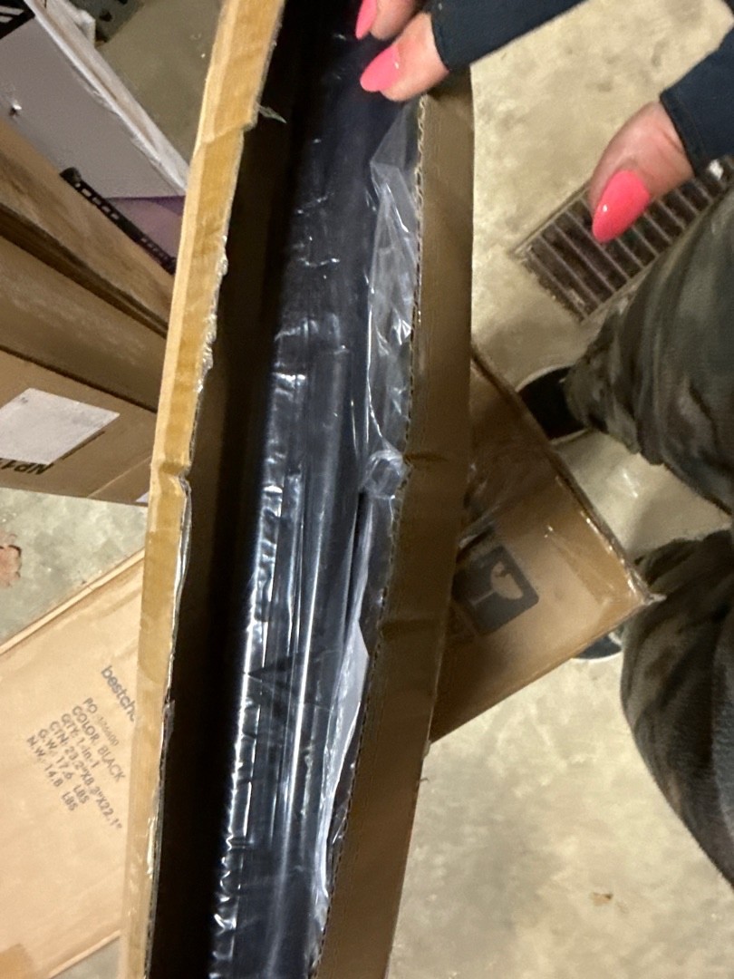 Kings Brand Furniture - Black Metal Foldable Luggage Rack Stand with Nylon Belts