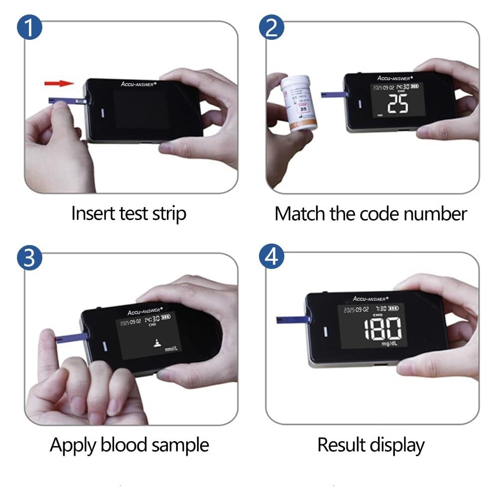 4 in 1 Blood Test Kit Total Cholesterol，Blood Glucose，Uric Acid，Urine Uric Acid