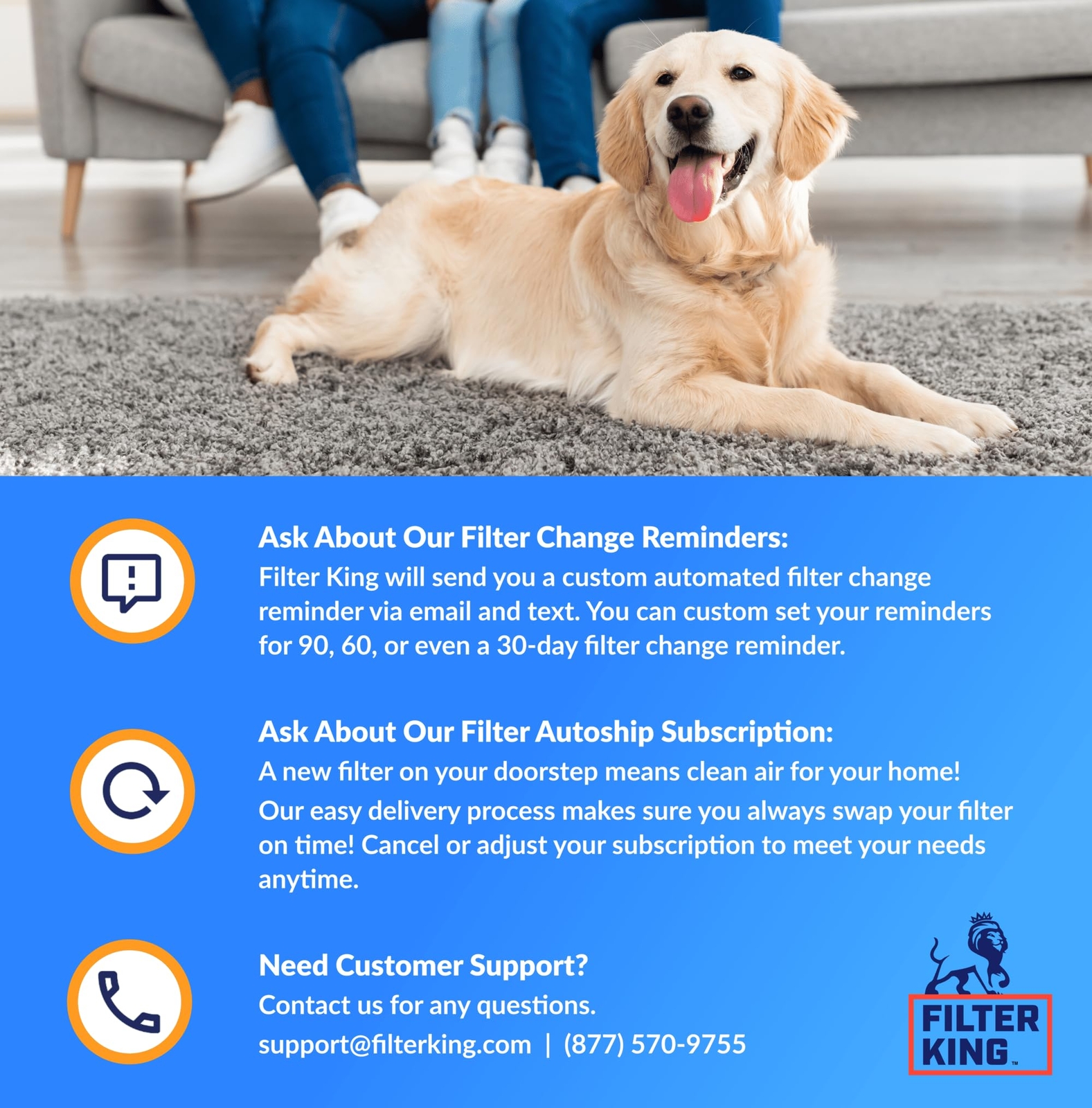 Filter King 20x21x1 Air Filter 6-PACK MERV 8 Actual Size 20 x 21 x .75"