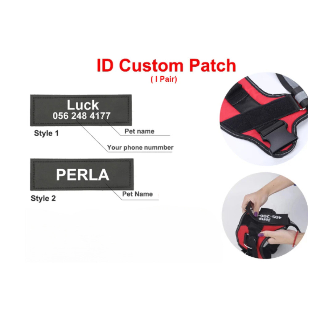 Reflective Service Dog Vest Harness, Woven Nylon with Adjustable Straps XS-XXL