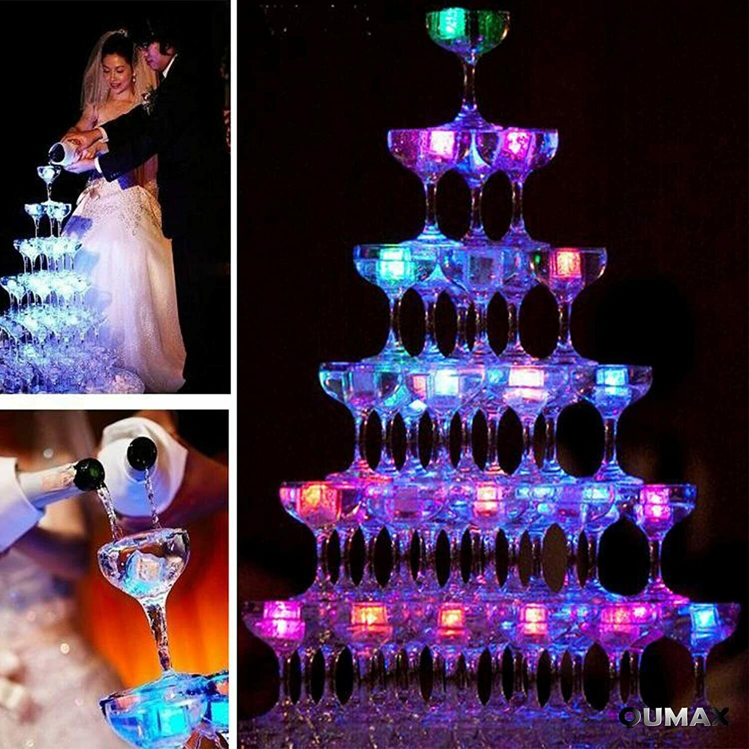 ICE CUBES LEDS light 4 - 576 pack changeable to 6 colors for drinks/parties
