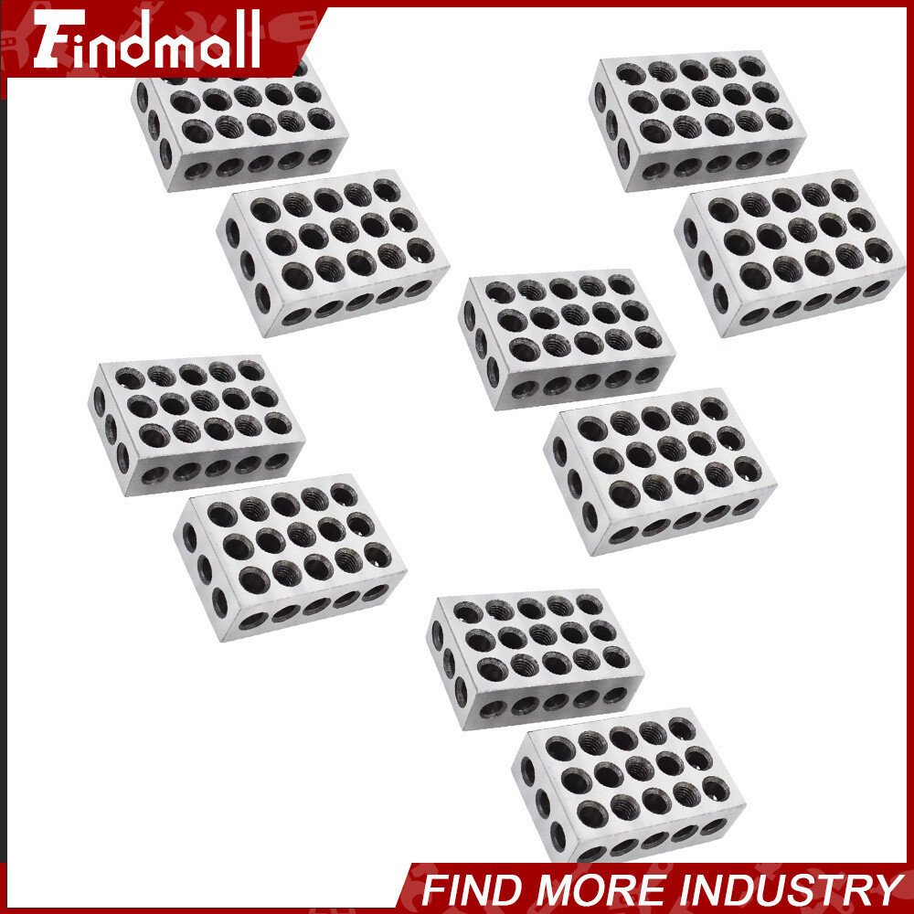5 MATCHED PAIRS ULTRA PRECISION 1-2-3 BLOCKS 23 HOLES .0001" MACHINIST 123