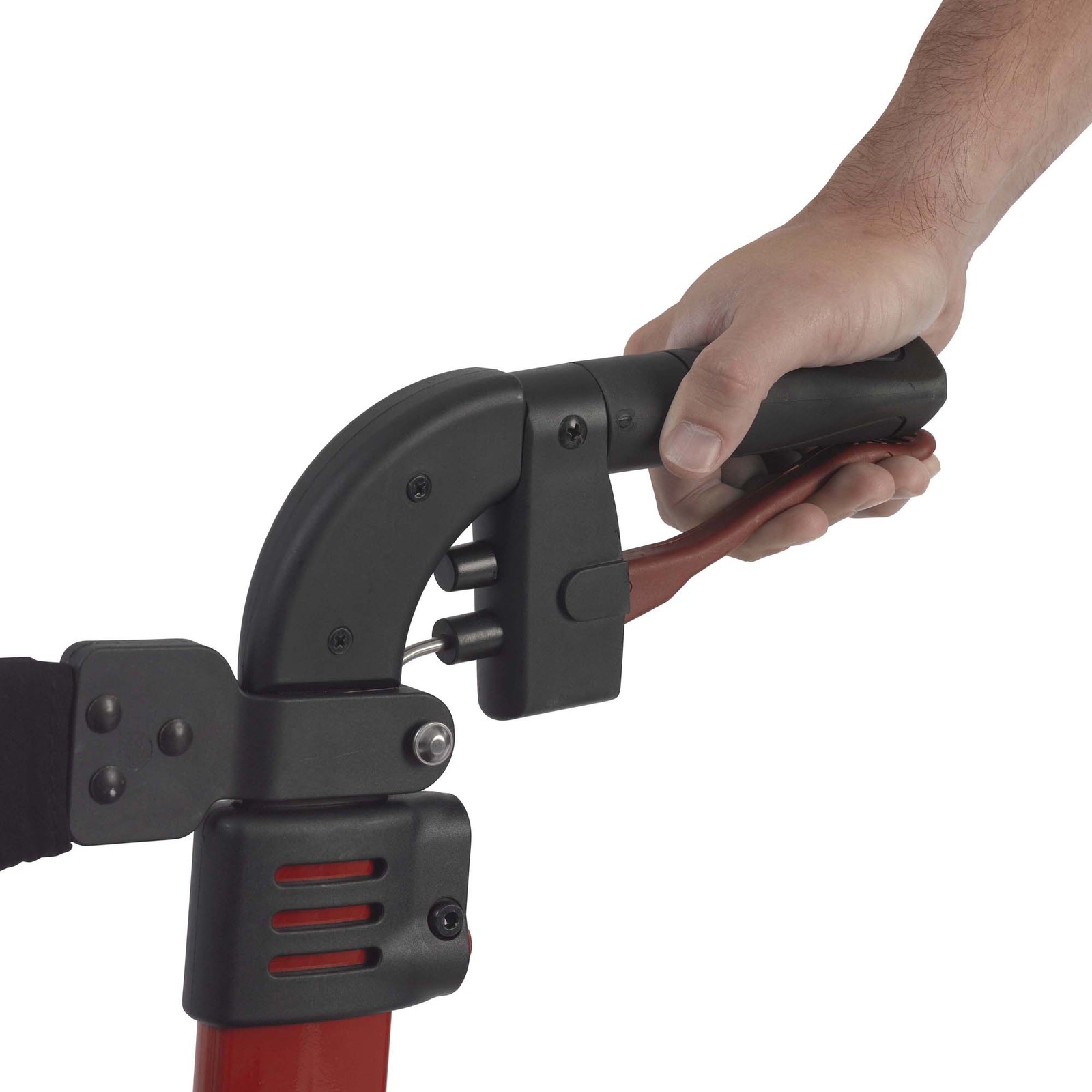 drive Nitro Euro Style Rollator Walker 300 lbs. Aluminum Red RTL10266