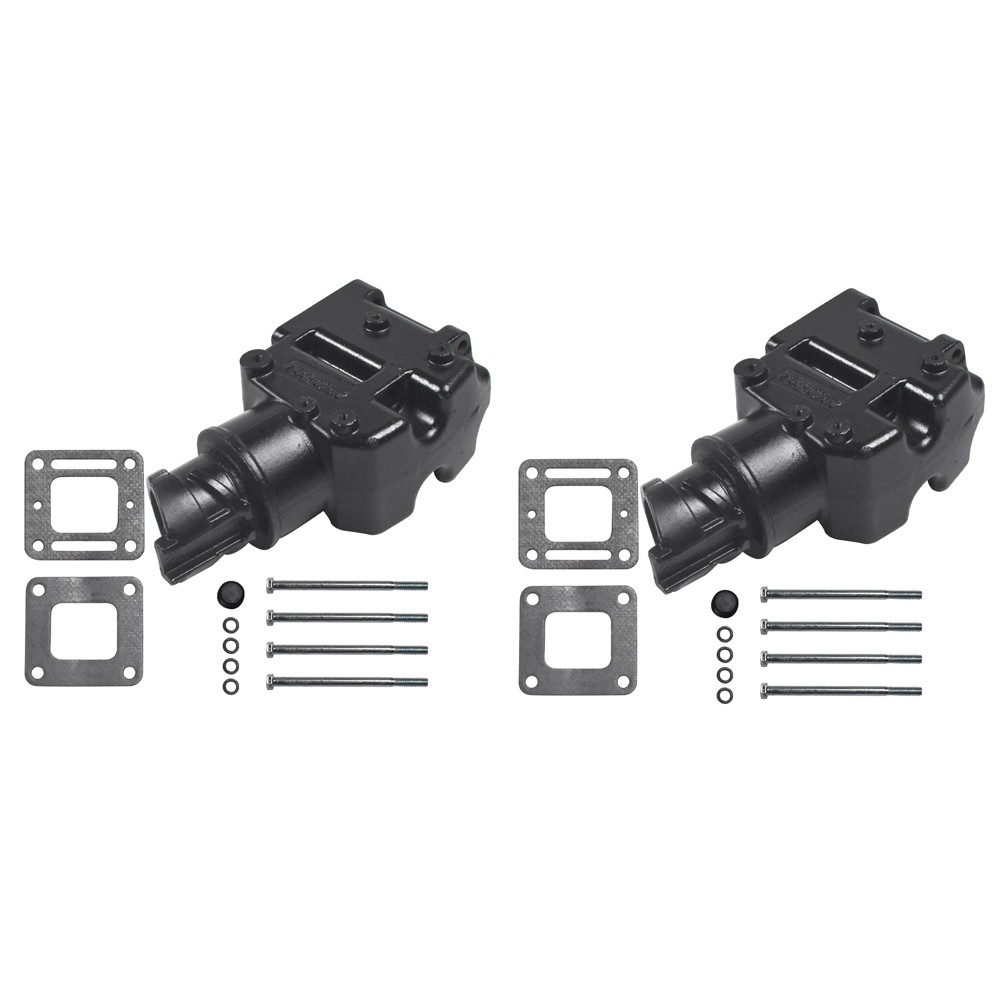 PAIR Exhaust manifold Riser elbow 4.3L 5.0L 5.7L 305 350 V8 For MerCruiser 4"