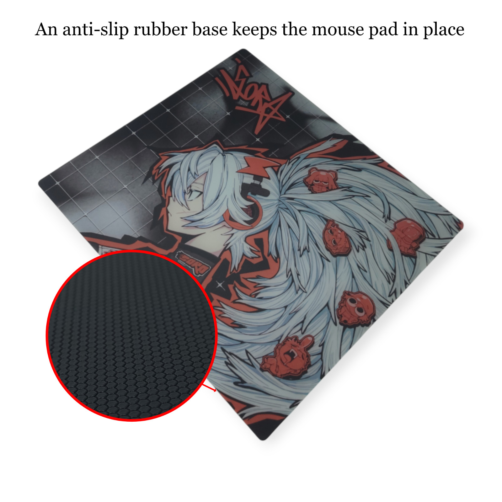 New Drift Sora Glass Mouse Pad Gaming Speed Precision with anti slip back