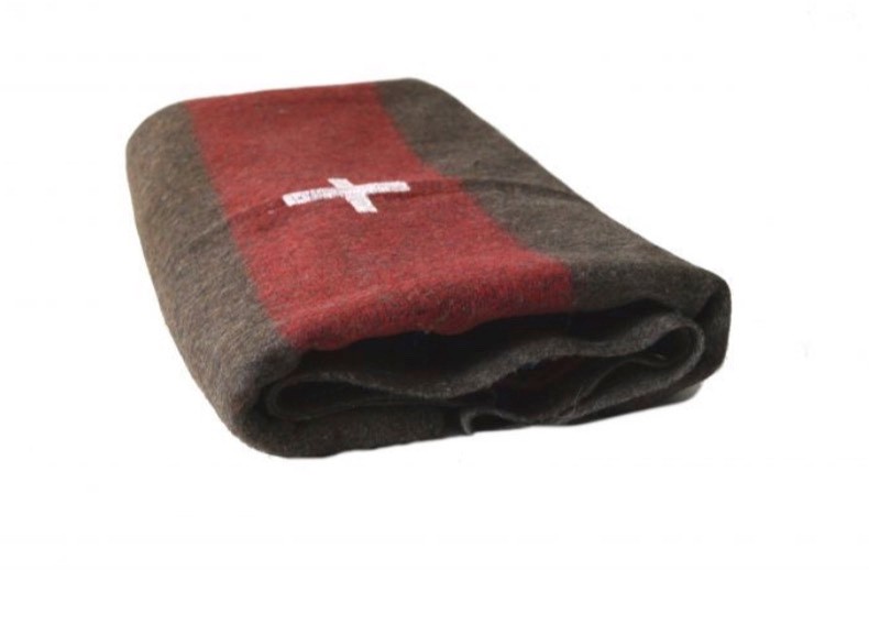 Swiss Style Army Wool Blanket - 60 x 84 inches
