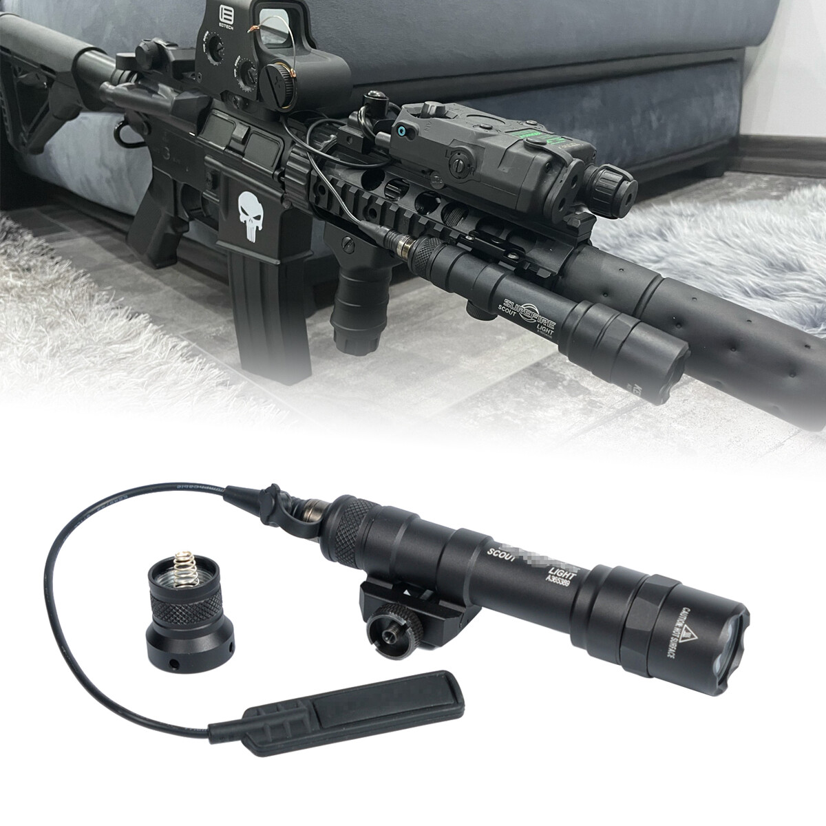 Tactical M600B Scout Light LED M600 Flashlight For Rifle Hunting Flashlight