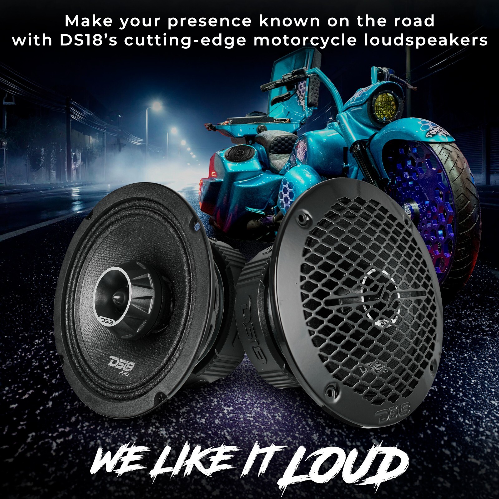 DS18 PRO-ZT6 6.5" Mid-Range Loudspeaker with Bullet Tweeter Water Resistant PAIR