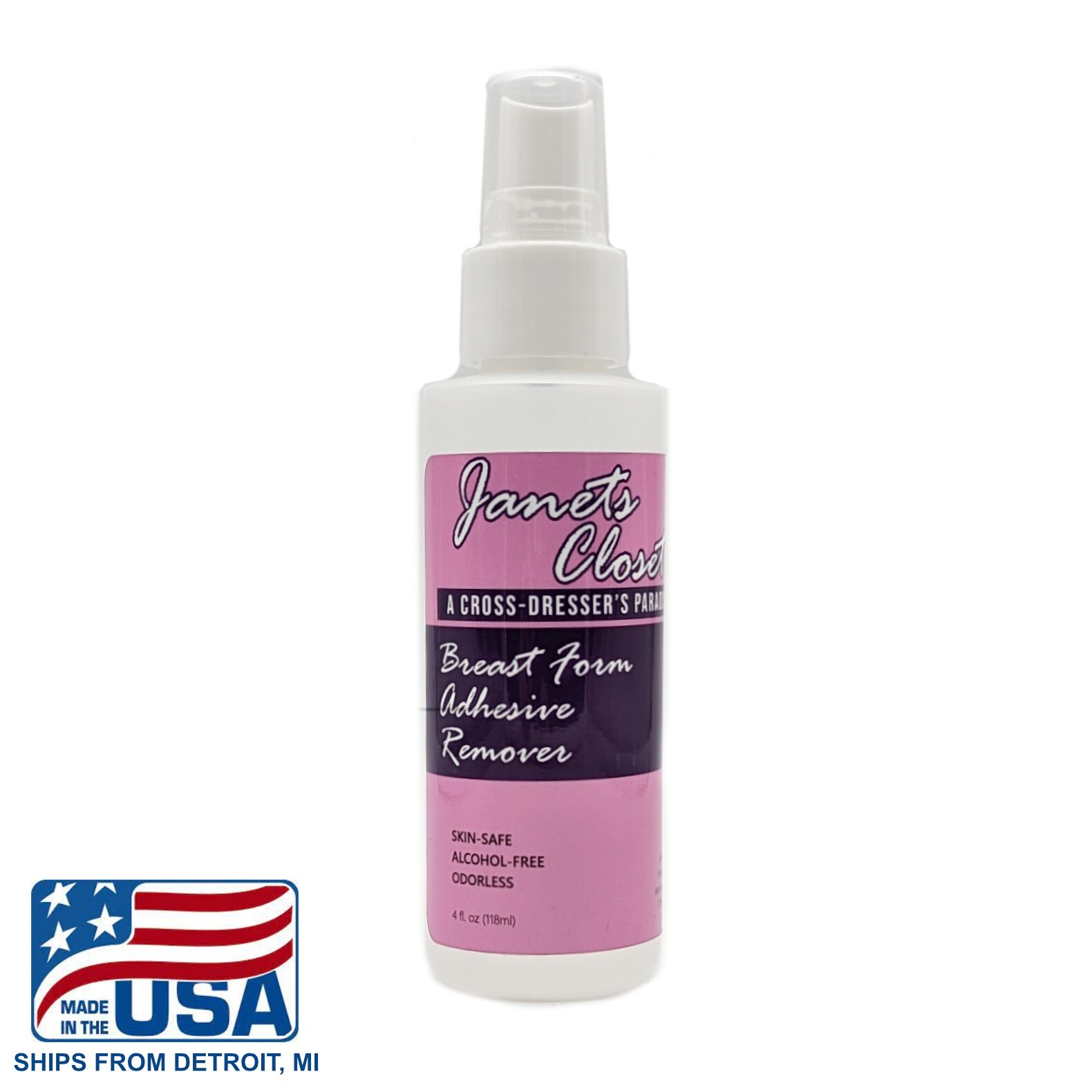 Janet's Closet Breast Form Prosthetic Medical Grade Adhesive Glue REMOVER 4ozUSA