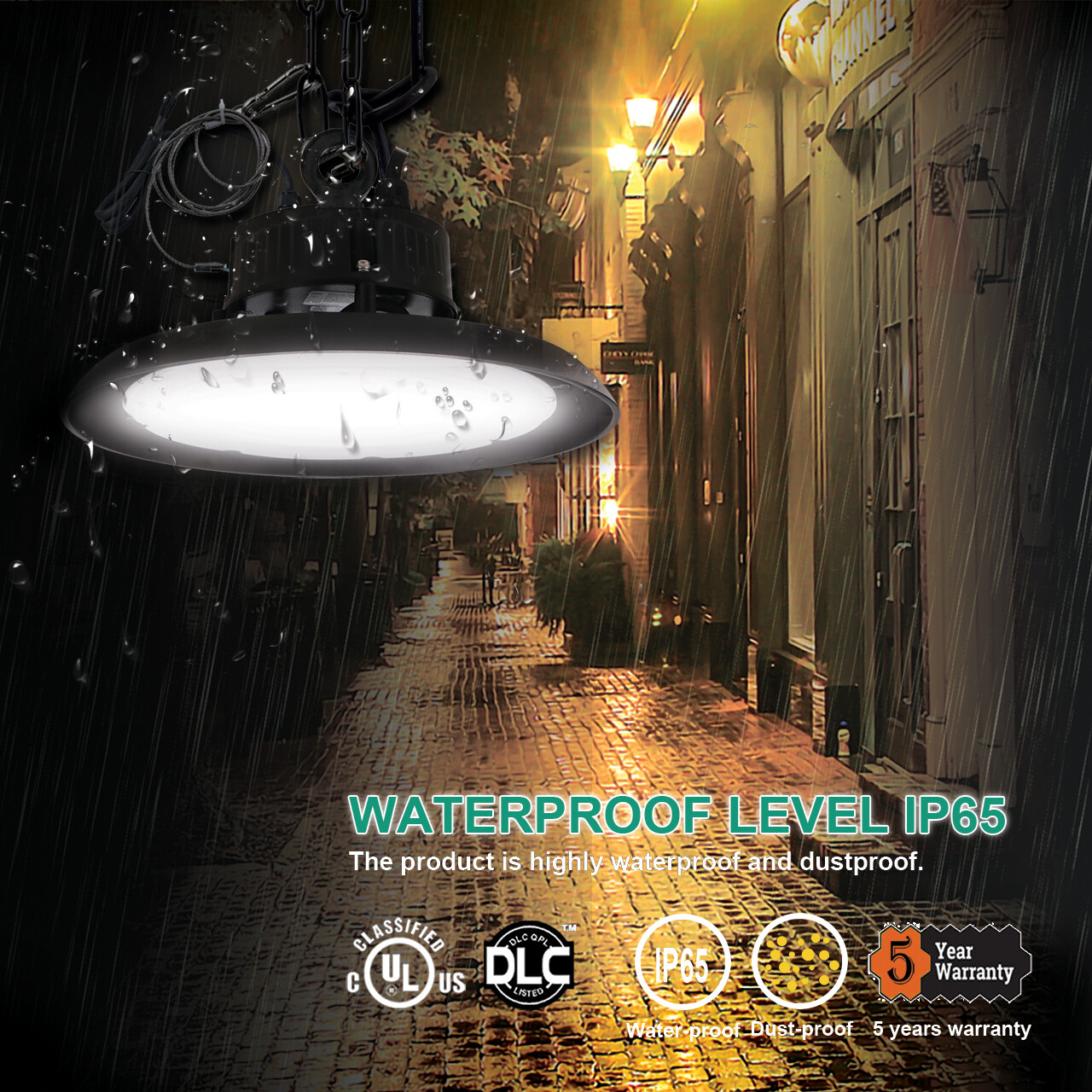 240 Watts UFO LED Light High Bay 5000K Warehouse Industrial Lighting AC 100-277V