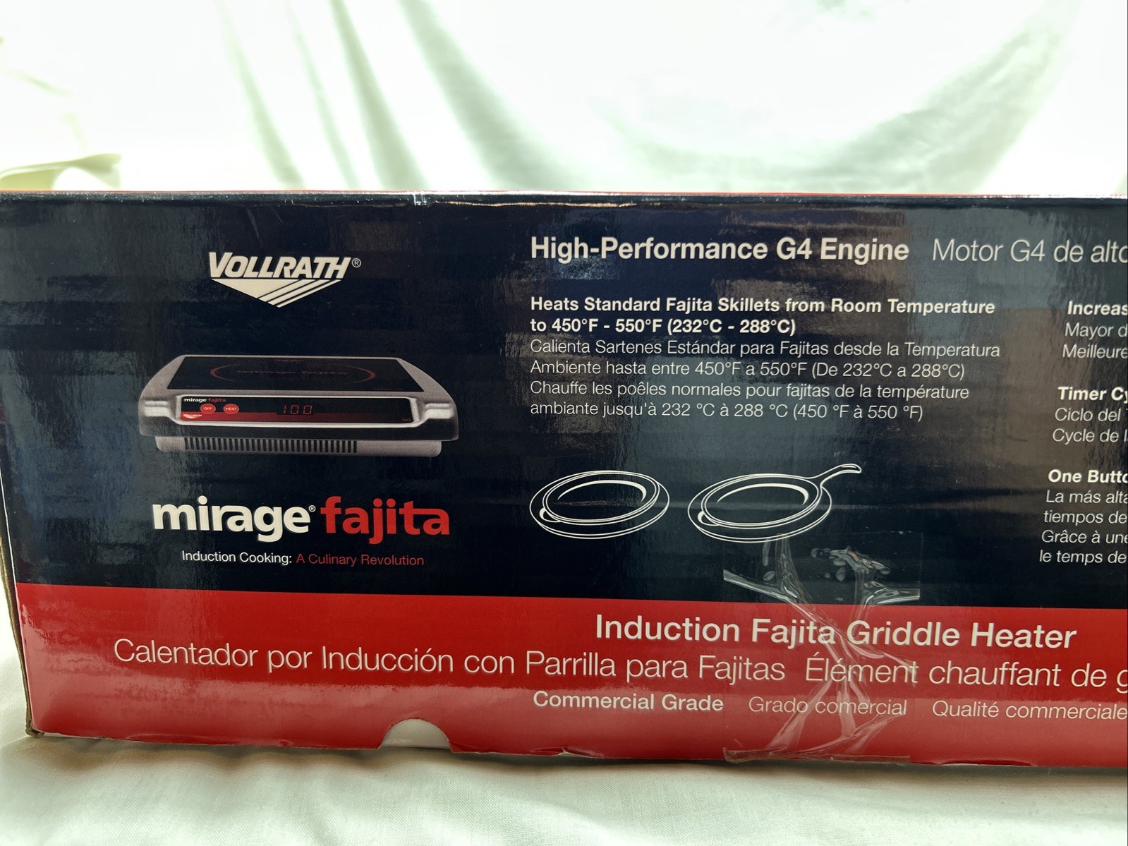 Vollrath Mirage Fajita 59510F Commercial Grade Induction Griddle Heater 1440W