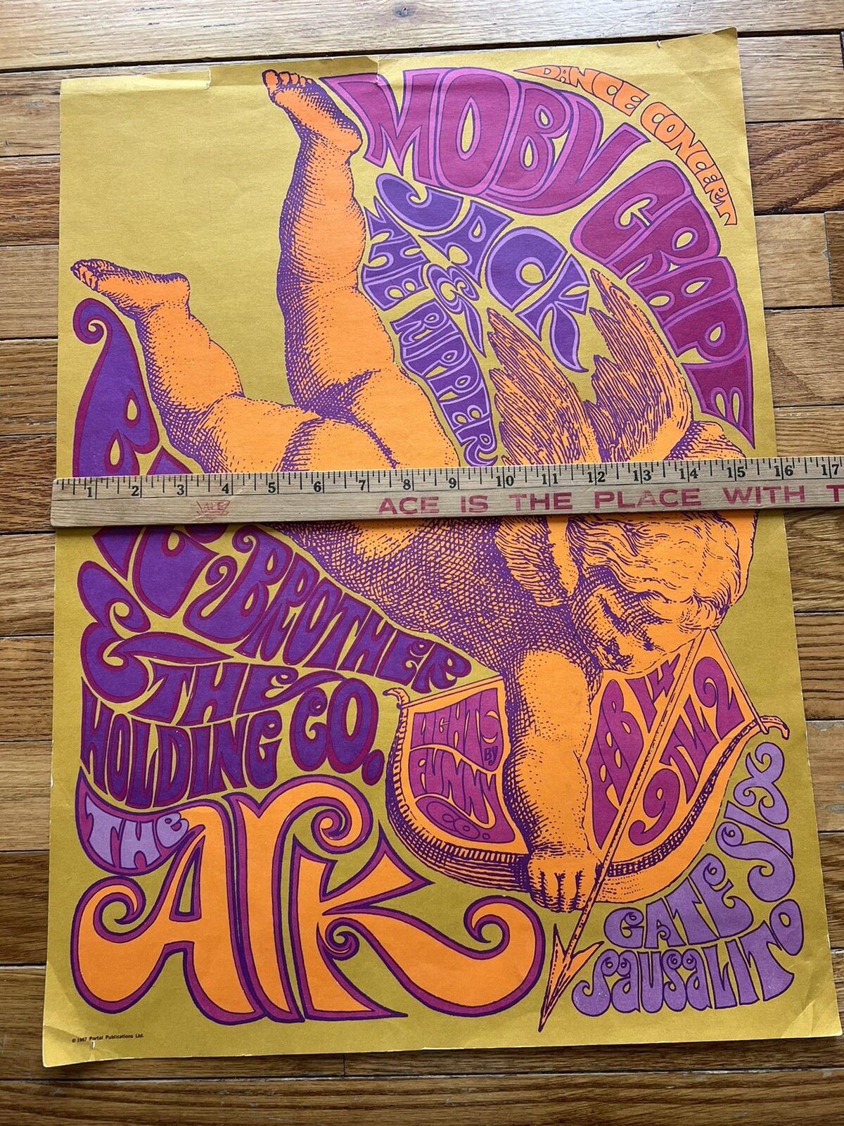 JANIS JOPLIN BIG BROTHER AND THE HOLDING COMPANY AT THE ARK VINTAGE POSTER 1967