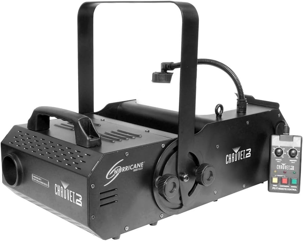 Liquid Audio Chauvet Adjustable Fog Machine Bundle with Pig Hog Lighting Cable