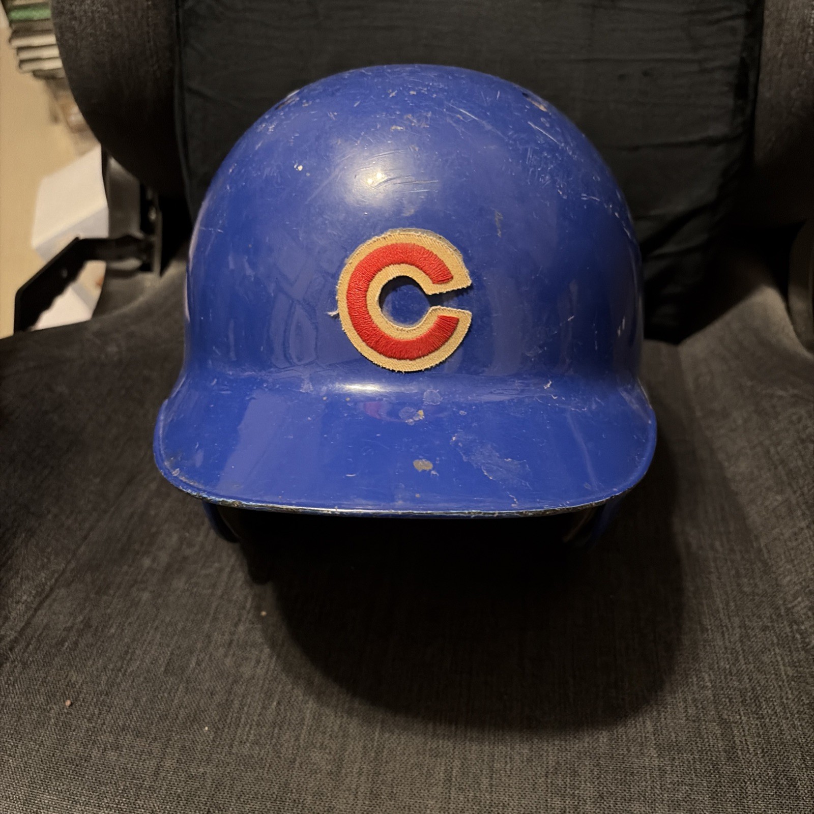 Rare Chicago Cubs Used Batting Helmet Cracked Vintage LG