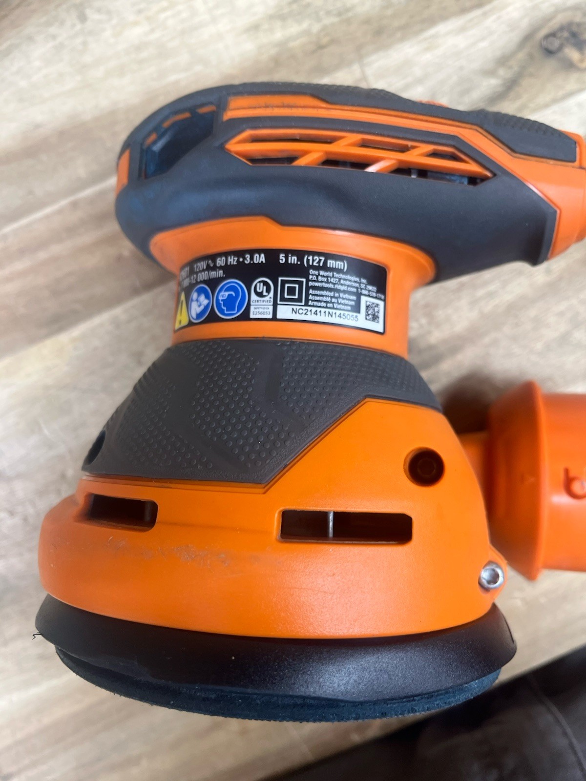 LOT OF 2 RIDGID 5in 120V Random Orbit Sander (R2601) C29