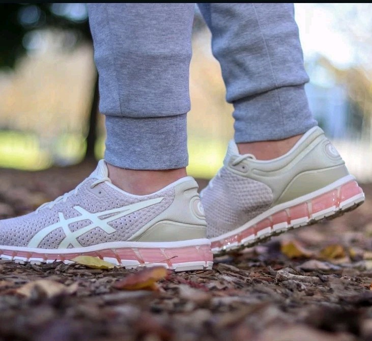 Asics gel quantum 360 knit 2 birch feather grey Women's Running Training Shoes