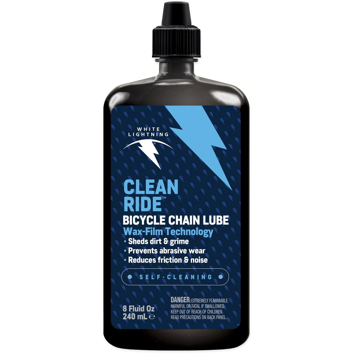 NEW WHITE LIGHTNING BIKE BICYCLE CLEAN RIDE CHAIN LUBE SELF CLEANING 8oz. 2026