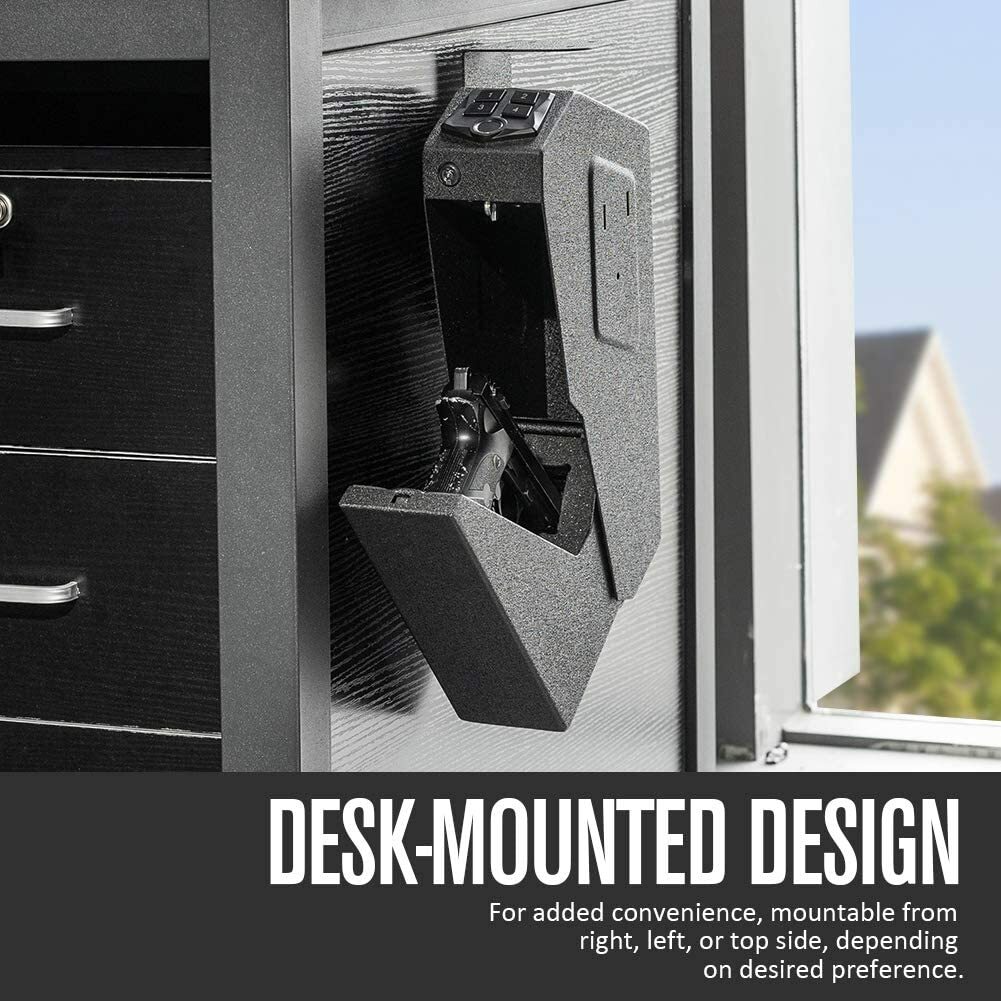 RPNB Gun Safe Mounted Firearm Safety with Biometric Fingerprint, Open Box