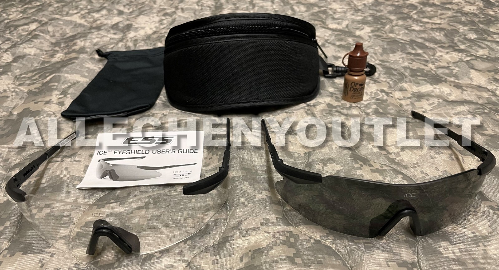 ESS ICE Eyeshield MILITARY Ballistic Safety Glasses Eyewear OAKLEY 740-0004 EXC