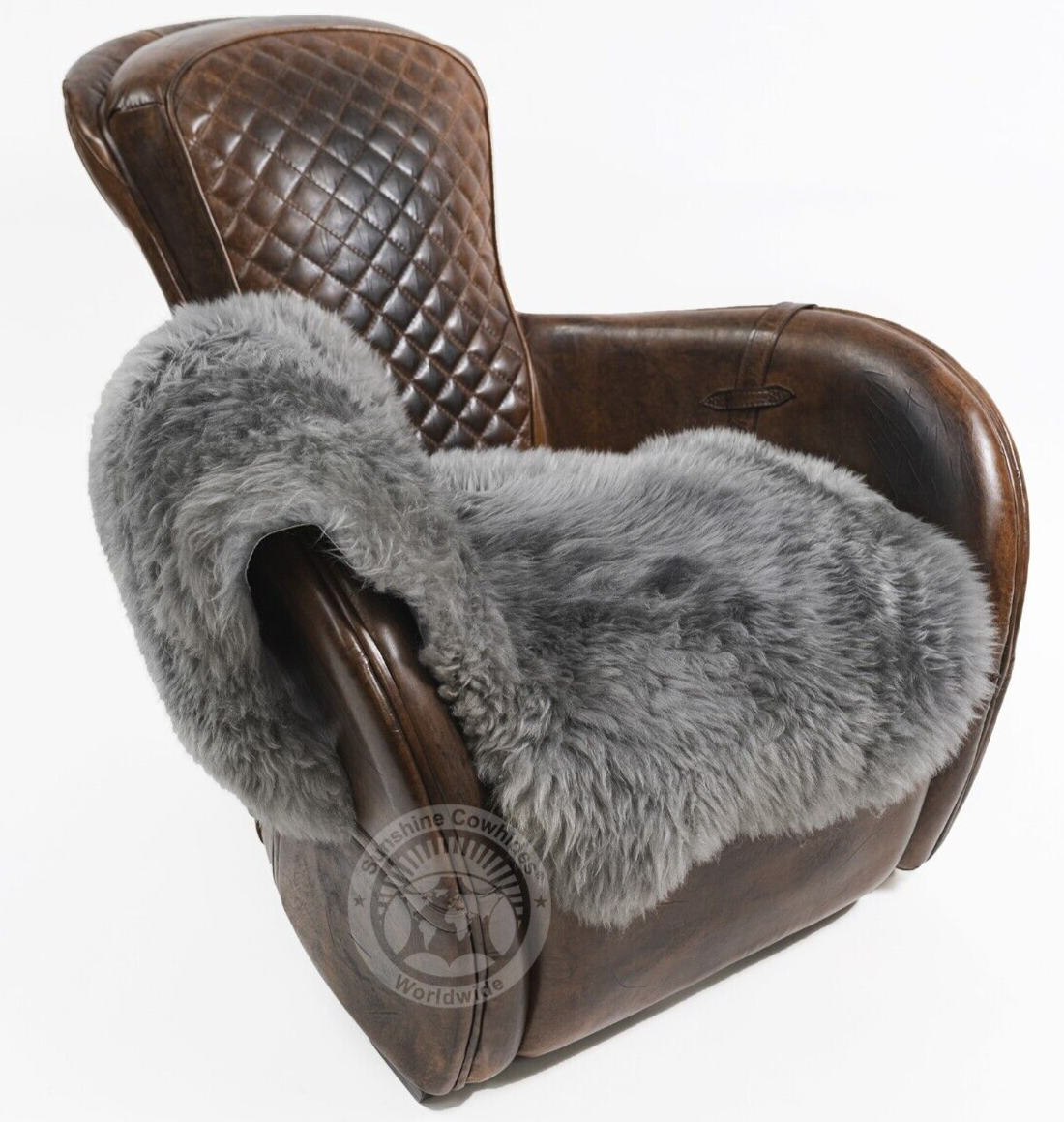 Real Sheepskin Rug Grey - Size 2 x 3'