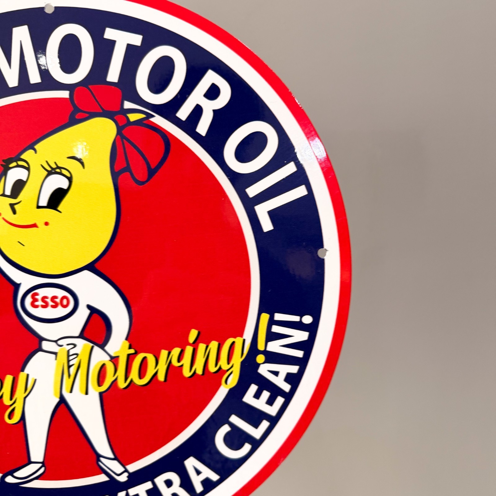 Esso Motor Oil Vintage Metal Sign Set of 3 – 30 cm / 11.8” Petrol Decor