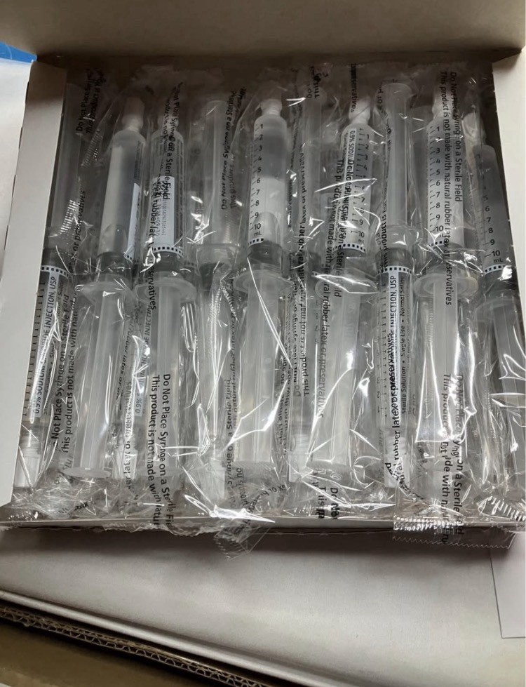 NEW Sterile 0.9% Saline Applicator 10 mL Ind Wrapped Flushes: Box of 30