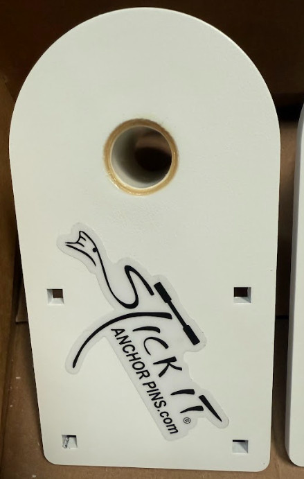 Stick It Anchor Pins Shallow Water Anchor Bracket for Pontoons (White) FLAWED