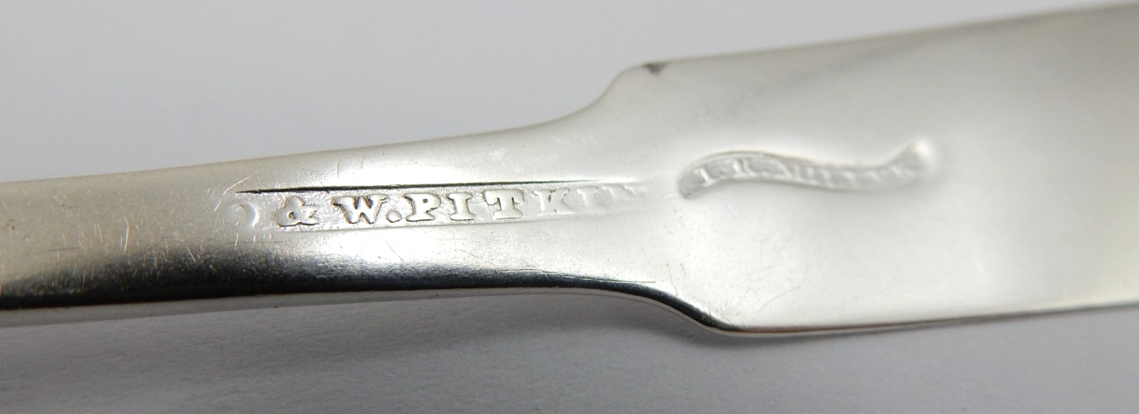 ANTIQUE SET OF THREE .900 COIN SILVER TEASPOONS W/MONO - 44.4 GRAMS TOTAL SCRAP