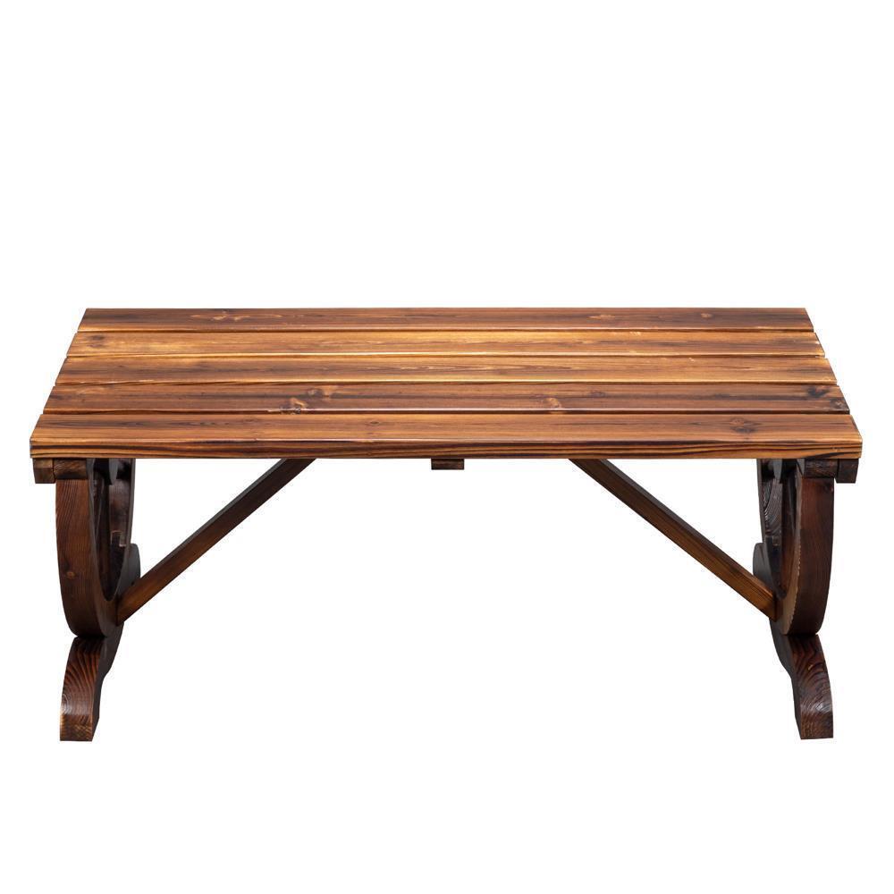 Outdoor Bench Patio Chair Wooden Garden Furniture for Backyard Park Porch Seat